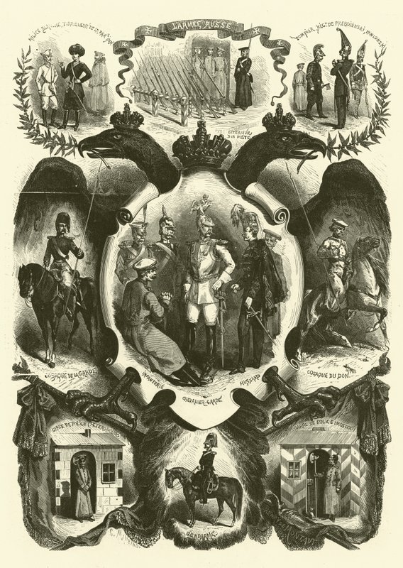 Rus Ordusunun askerleri ve üniformaları by Henri de after Montaut