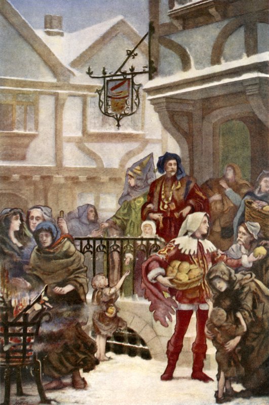 Sir Richard Whittington sadaka dağıtıyor by Henrietta Rae