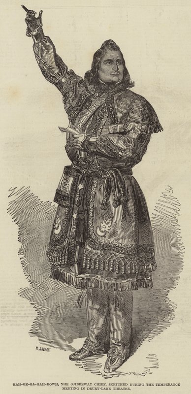 Ojibbeway Şefi Kah-ge-ga-gah-bowh, Drury-Lane Tiyatrosu