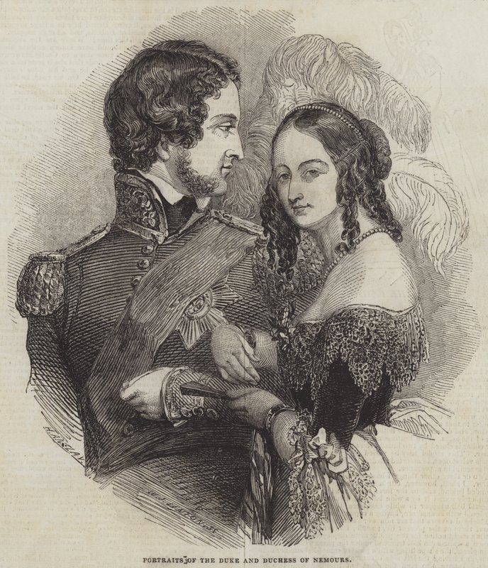 Nemours Dükü ve Düşesi'nin Portreleri by Henry Anelay