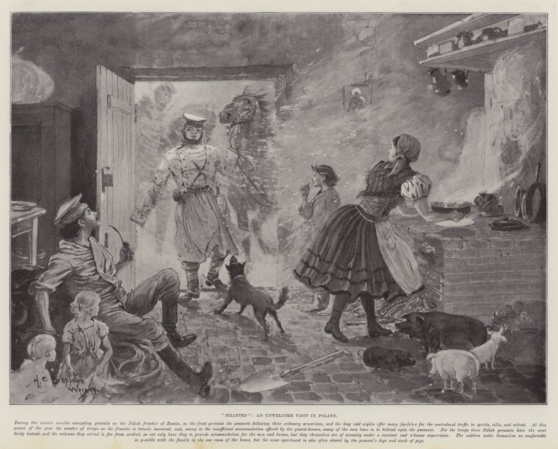 Billeted, Polonya'da İstenmeyen Bir Ziyaret by Henry Charles Seppings Wright