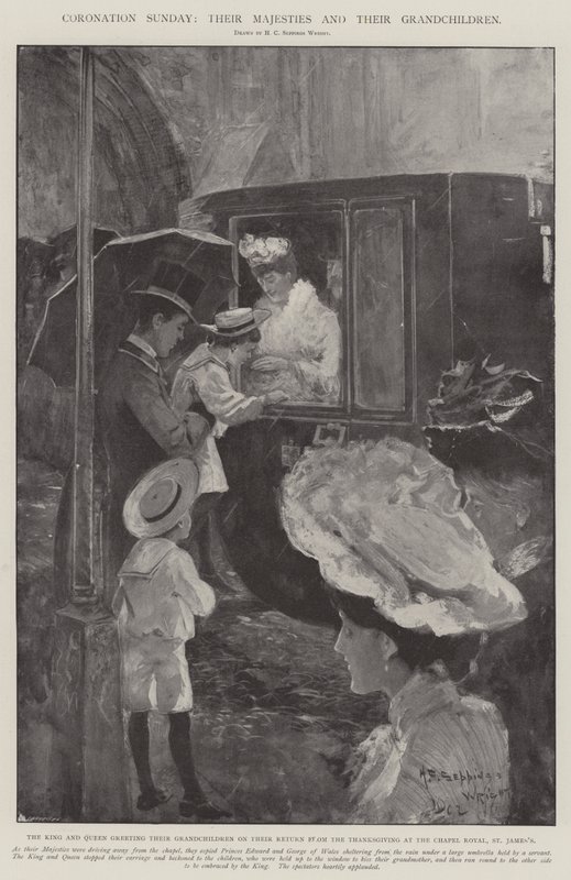 Taç giyme Pazarı, Majesteleri ve Torunları by Henry Charles Seppings Wright