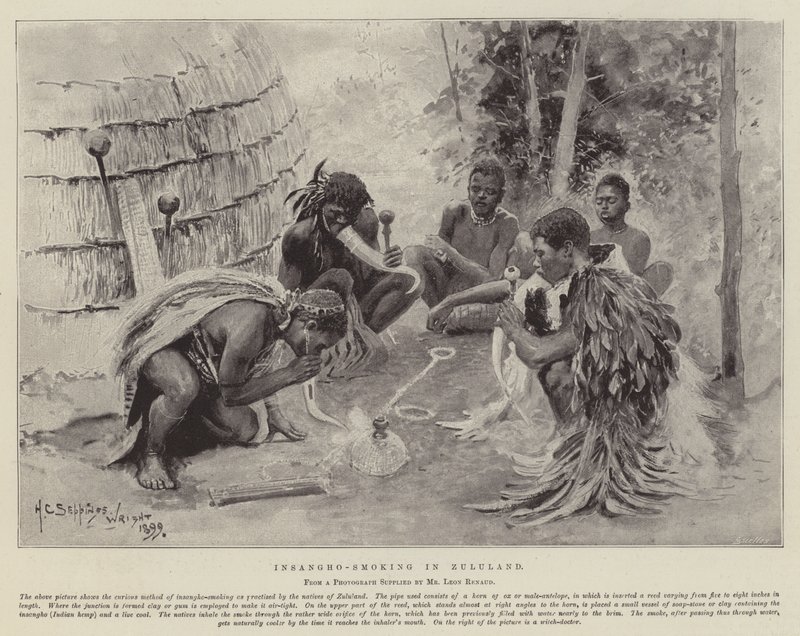 Zululand'da Insangho-Sigara İçmek by Henry Charles Seppings Wright