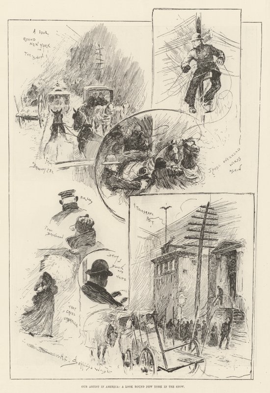 Amerika'daki Sanatçımız, Karda New York'a Bir Bakış by Henry Charles Seppings Wright