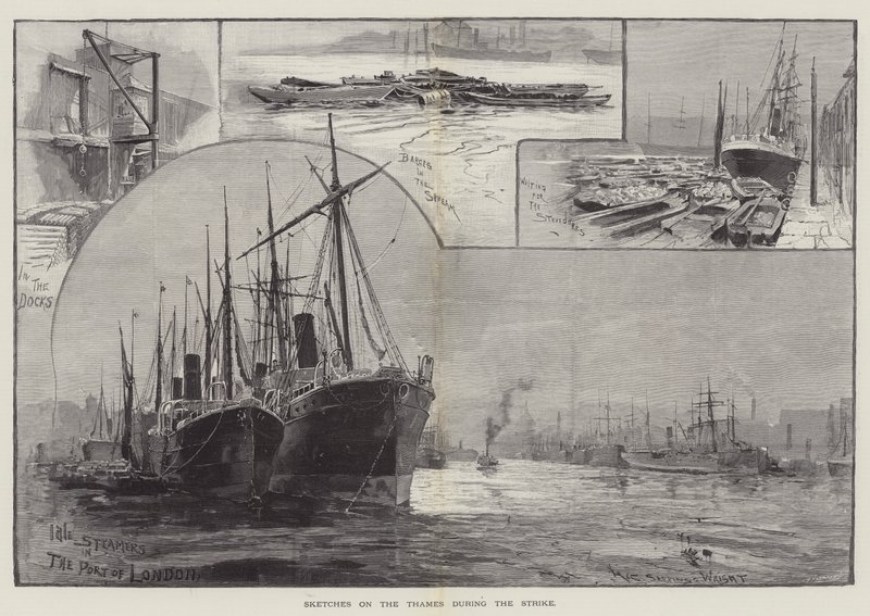 Grev sırasında Thames üzerinde eskizler by Henry Charles Seppings Wright