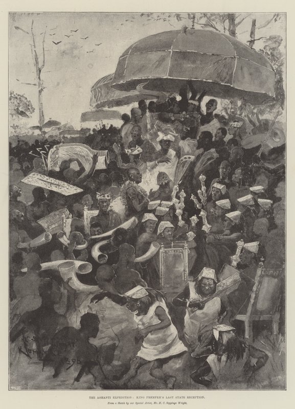 Ashanti Seferi, Kral Prempeh'in Son Devlet Resepsiyonu by Henry Charles Seppings Wright