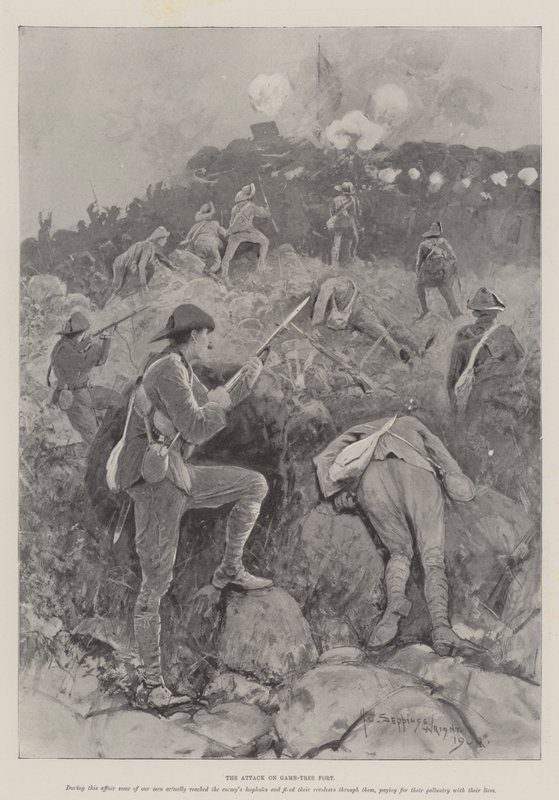 Oyun Ağacı Kalesine Saldırı by Henry Charles Seppings Wright