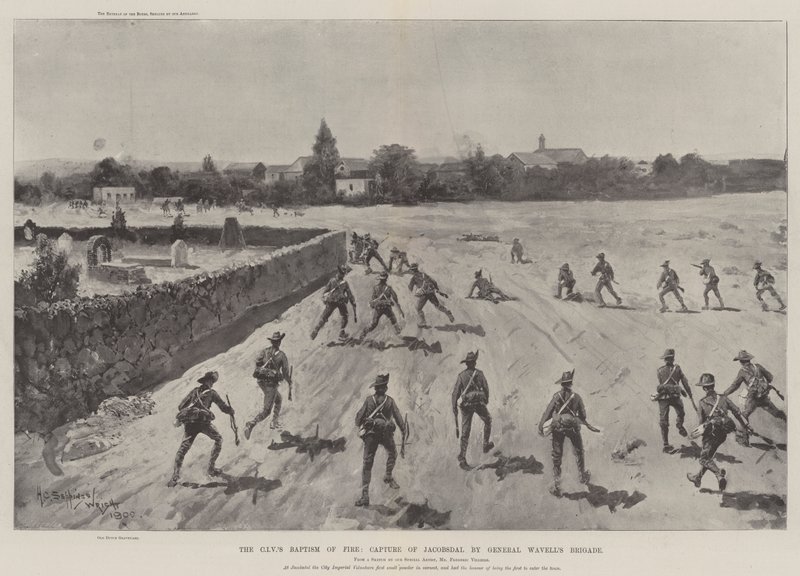 CIV'in Ateş Vaftizi, General Wavell'in Tugayı tarafından Jacobsdal'ın Ele Geçirilmesi by Henry Charles Seppings Wright