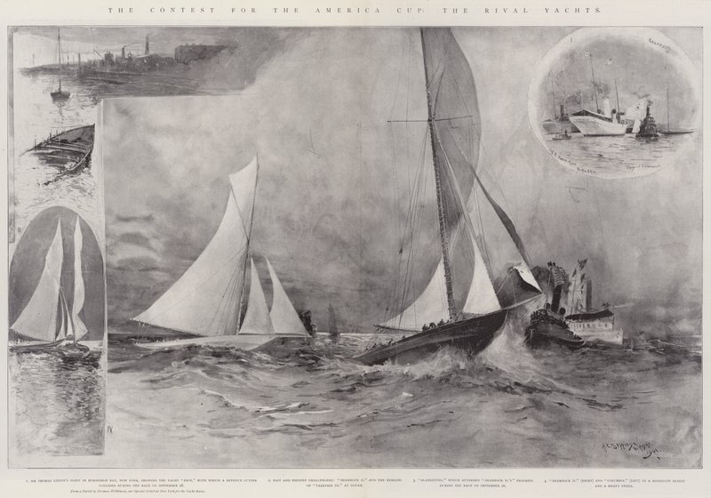 Amerika Kupası Yarışması, Rakip Yatlar by Henry Charles Seppings Wright