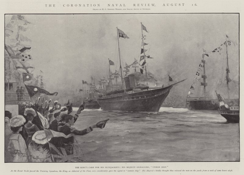 Coronation Naval İnceleme, 16 Ağustos by Henry Charles Seppings Wright