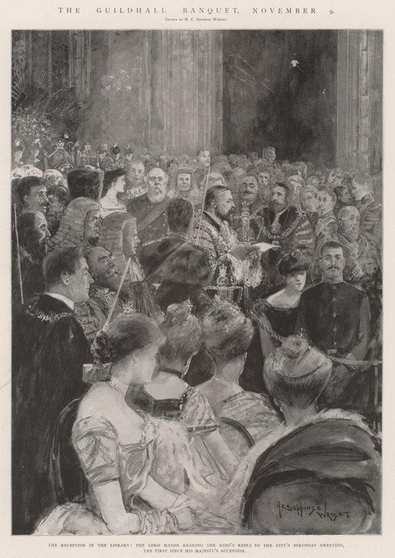 Guildhall Ziyafeti, 9 Kasım by Henry Charles Seppings Wright