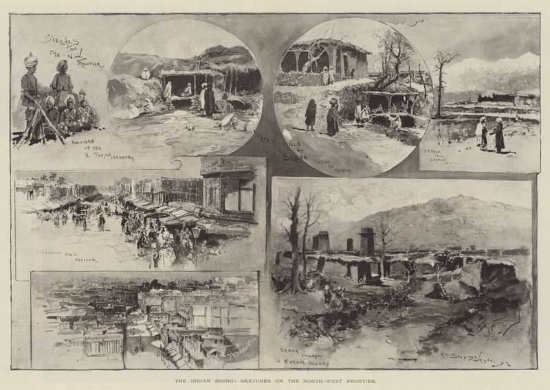 Kızılderili Yükselişi, Kuzey-Batı Sınırında Eskizler by Henry Charles Seppings Wright
