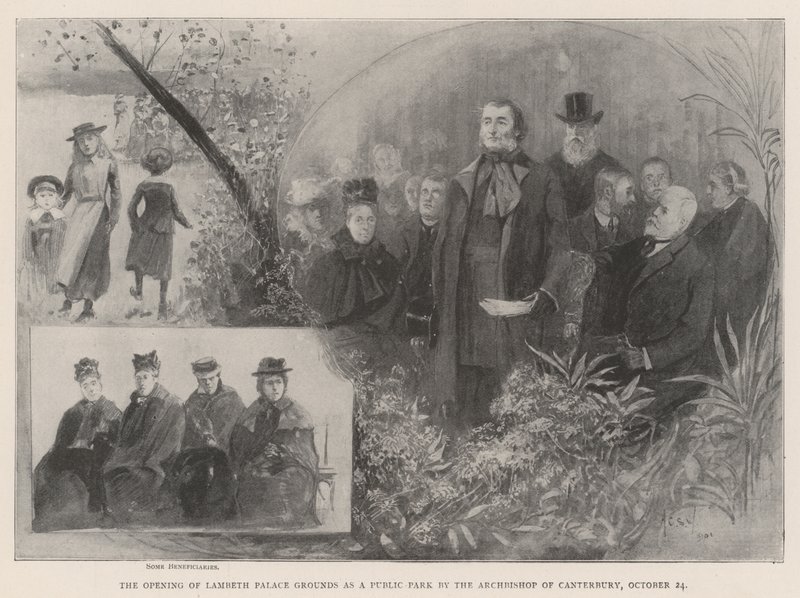 Lambeth Sarayı Alanının Canterbury Başpiskoposu Tarafından Halk Parkı Olarak Açılması, 24 Ekim by Henry Charles Seppings Wright
