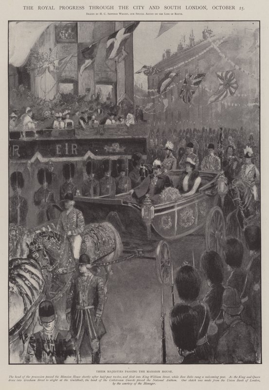 Şehirde ve Güney Londra'da Kraliyet İlerlemesi, 25 Ekim by Henry Charles Seppings Wright