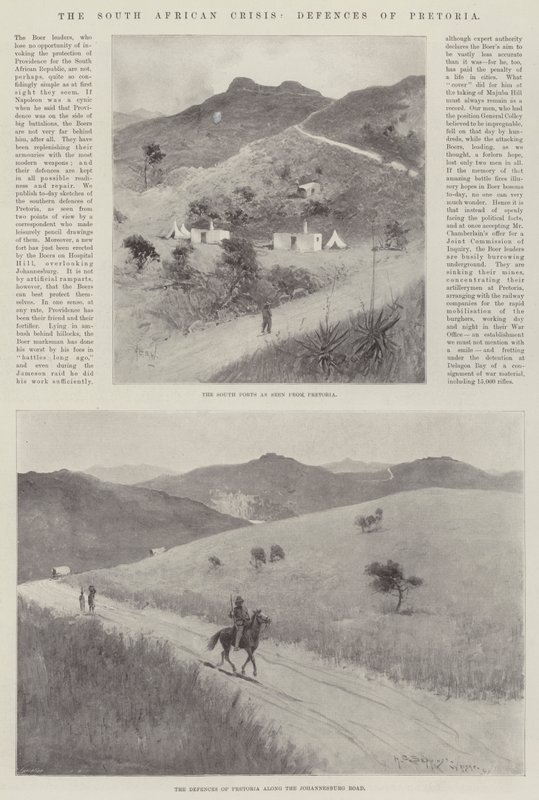 Güney Afrika Krizi, Pretoria Savunmaları by Henry Charles Seppings Wright