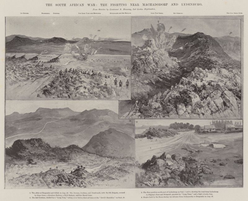 Güney Afrika Savaşı, Machadodorp ve Lydenburg yakınlarındaki Çatışmalar by Henry Charles Seppings Wright