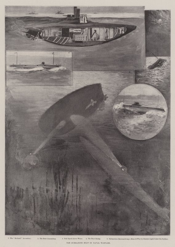 Deniz Harbinde Denizaltı Teknesi by Henry Charles Seppings Wright