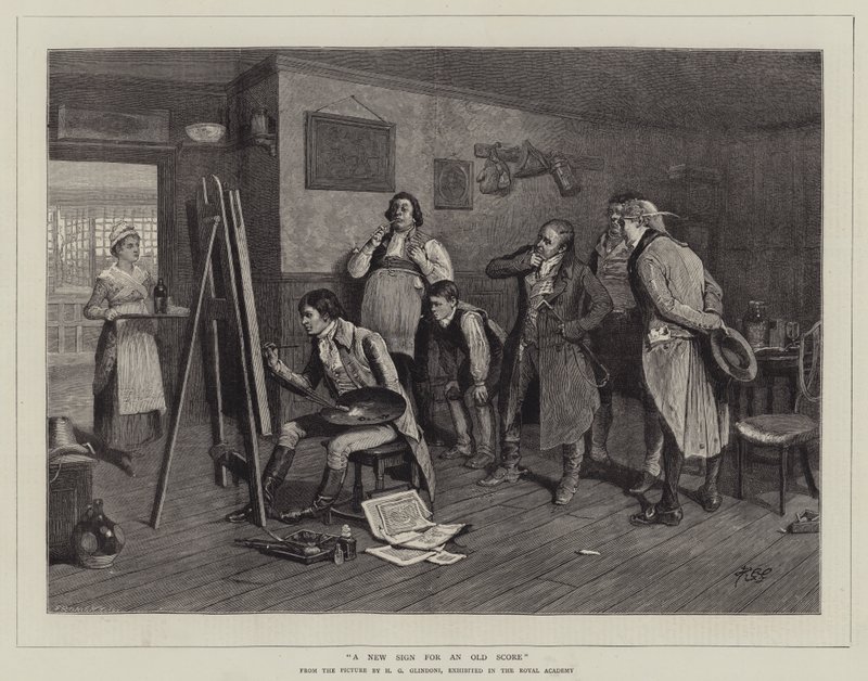 Eski Bir Puan İçin Yeni Bir İşaret by Henry Gillard Glindoni