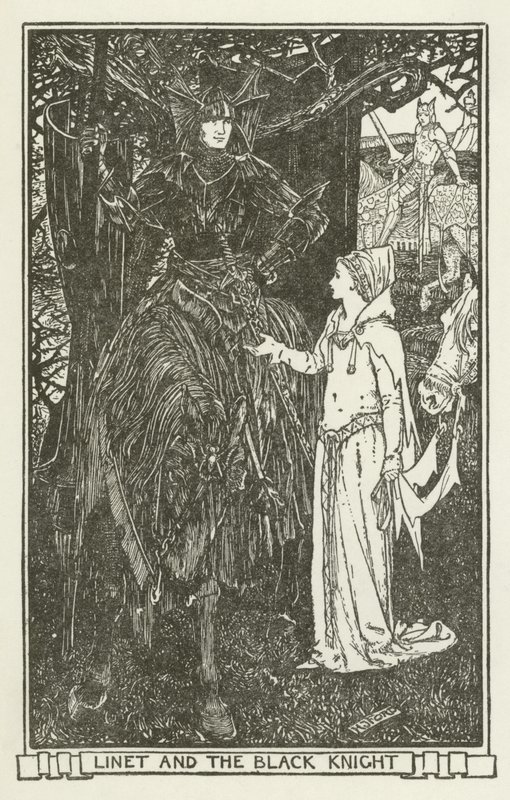Linet ve Kara Şövalye by Henry Justice Ford