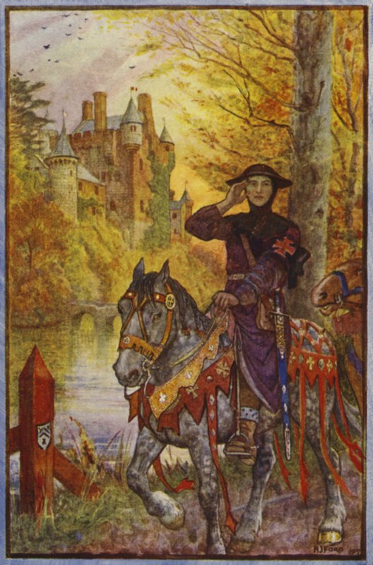 The Lord of Joinville on his way to the Crusade  by Henry Justice Ford