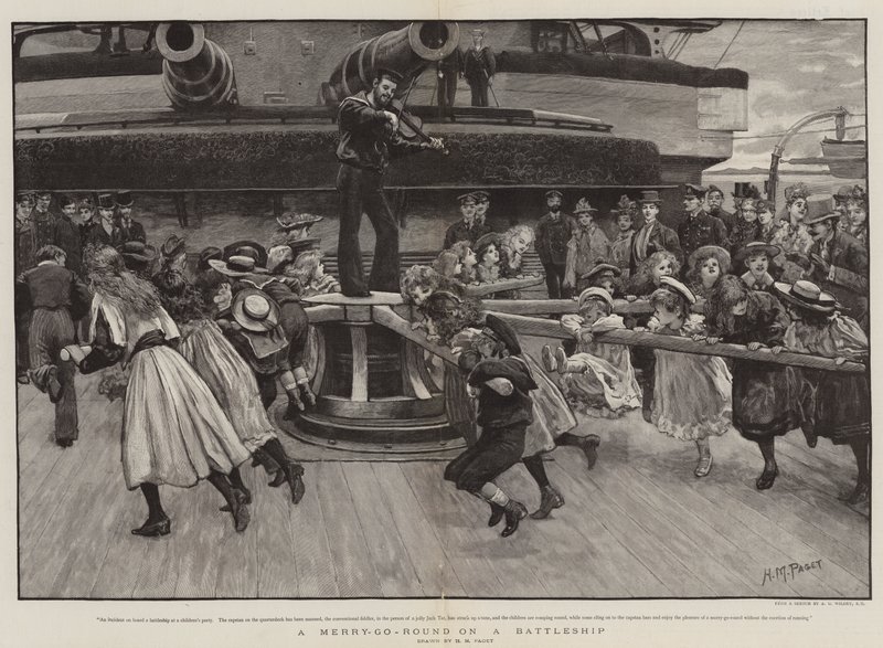 Bir Savaş Gemisinde Bir Atlıkarınca by Henry Marriott Paget
