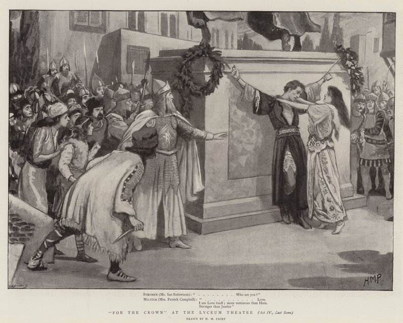 Lyceum Tiyatrosu'ndaki Taç İçin, IV. Perde, Son Sahne by Henry Marriott Paget