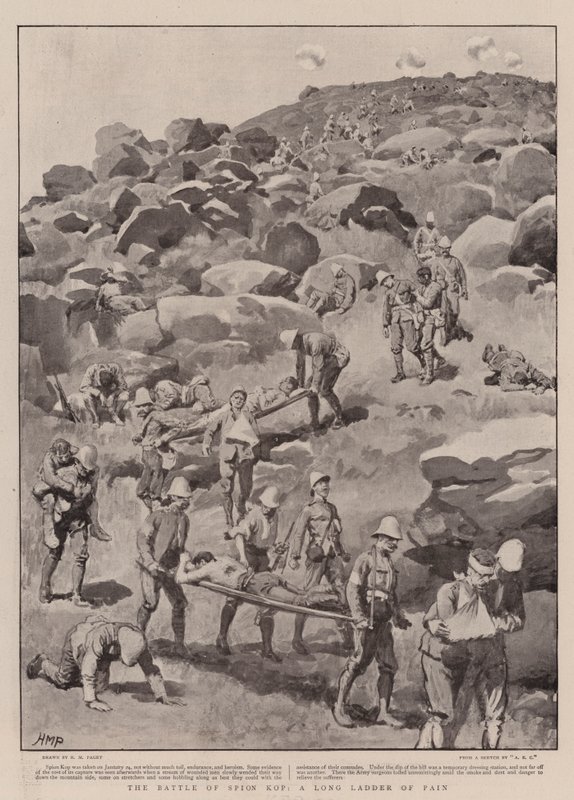 Spion Kop Savaşı, Uzun Bir Acı Merdiveni by Henry Marriott Paget