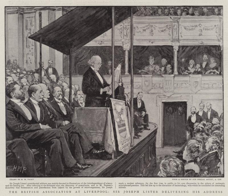 Liverpool'daki İngiliz Derneği, Sir Joseph Lister Adresini Veriyor by Henry Marriott Paget