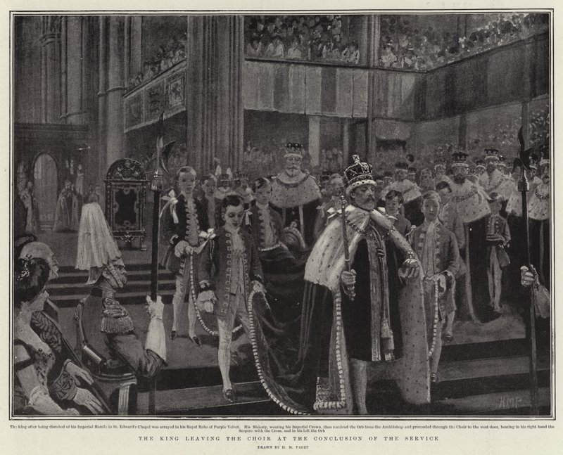 Kral Ayin Sonunda Korodan Ayrılırken by Henry Marriott Paget