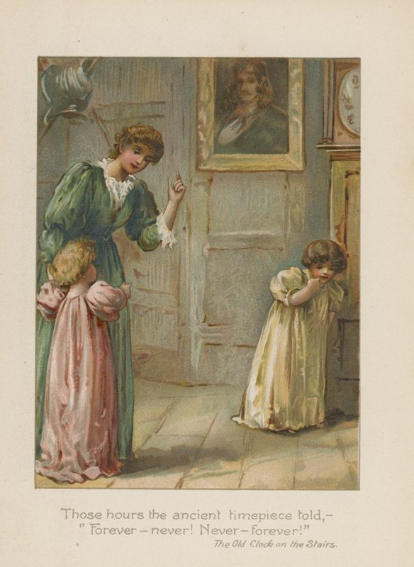 Eski saatin söylediği o saatler - Sonsuza kadar - asla! Asla daima! (kromolito) by Henry Marriott Paget