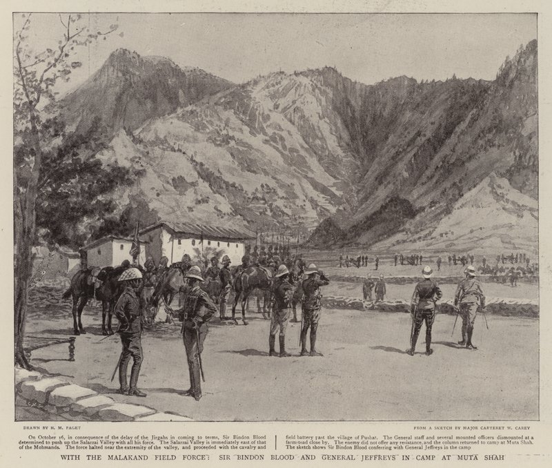 Malakand Saha Kuvvetleri, Sir Bindon Blood ve General Jeffreys ile Muta Shah