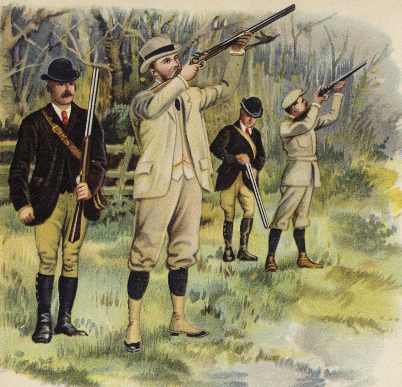 Galler Prensi olarak Kral George V, Sandringham'a ateş ediyor (chromolitho) by Henry Payne