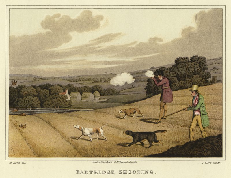 Keklik Çekimi (chromolitho) by Henry Thomas Alken