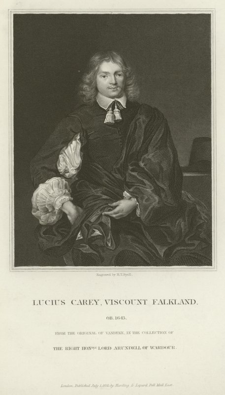 Lucius Cary, Viscount Falkland  by Henry Thomas Ryall