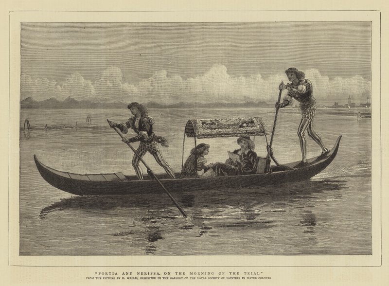 Dava Sabahında Portia ve Nerissa by Henry Wallis