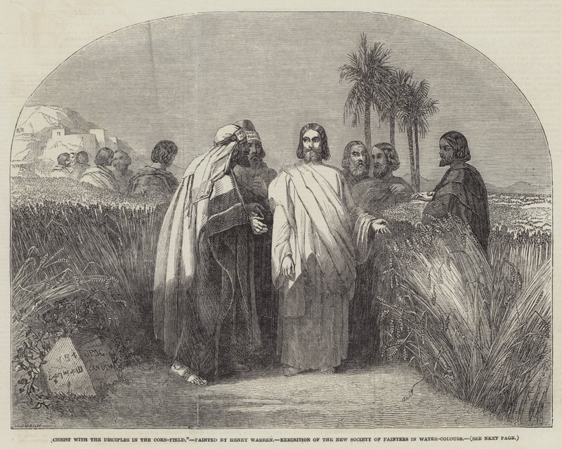 Tahıl Tarlasında Havarilerle Mesih by Henry Warren