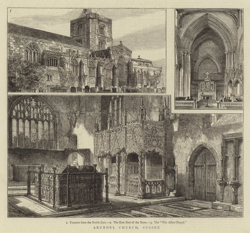 Arundel Kilisesi, Sussex by Henry William Brewer