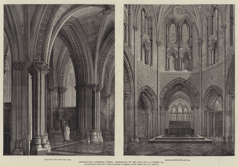 Christchurch Katedrali, Dublin, Restorasyon, Bay GE Street, RA tarafından by Henry William Brewer