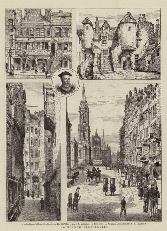 resimli Edinburgh by Henry William Brewer