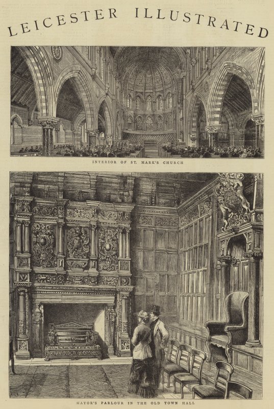 resimli leicester by Henry William Brewer