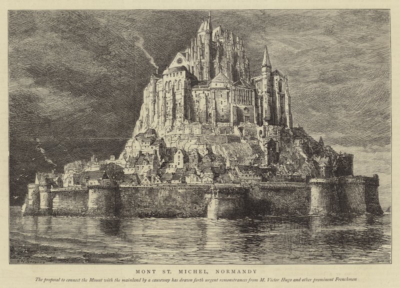 Mont St Michel, Normandiya by Henry William Brewer