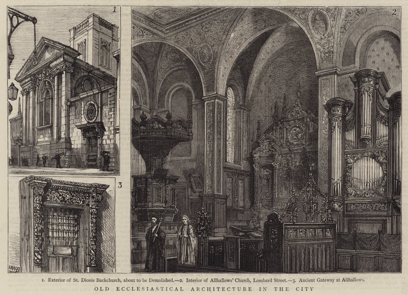 Şehirdeki Eski Kilise Mimarisi by Henry William Brewer