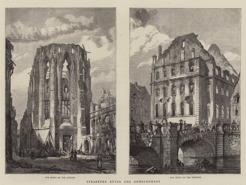 Bombardımandan sonra Strasburg by Henry William Brewer