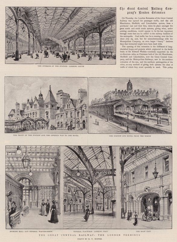 Büyük Merkez Demiryolu, Londra Terminali by Henry William Brewer