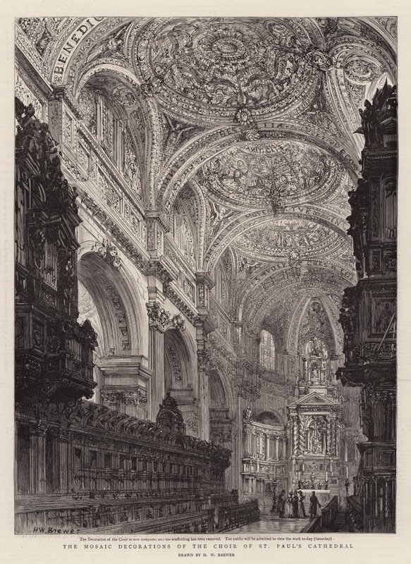 Aziz Paul Katedrali Korosunun Mozaik Süslemeleri by Henry William Brewer