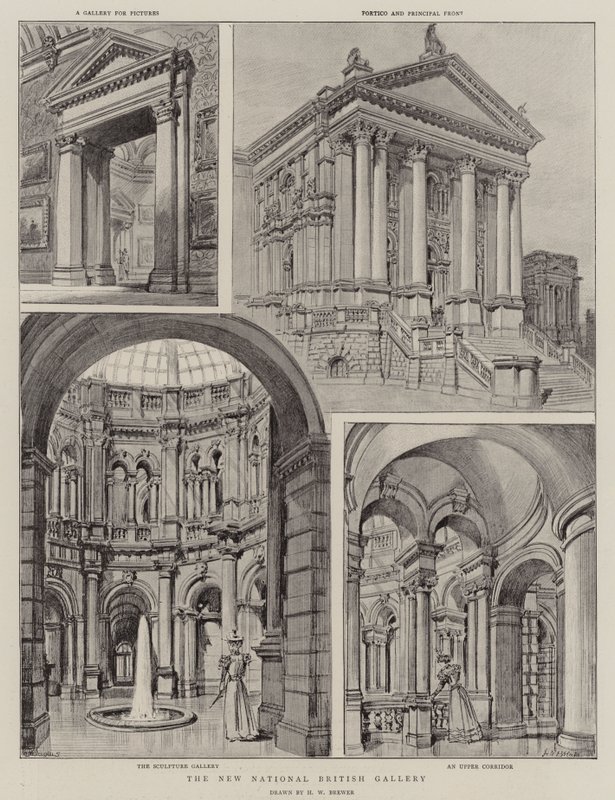 Yeni Ulusal İngiliz Galerisi by Henry William Brewer