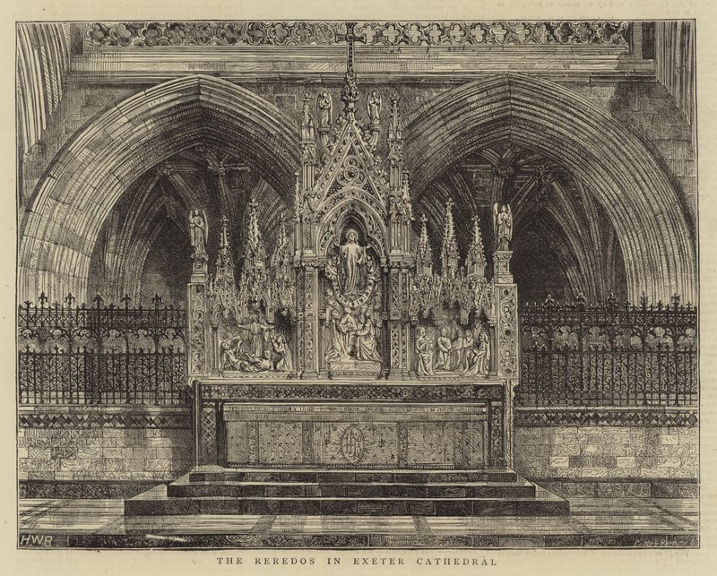 Exeter Katedrali'ndeki Reedos by Henry William Brewer