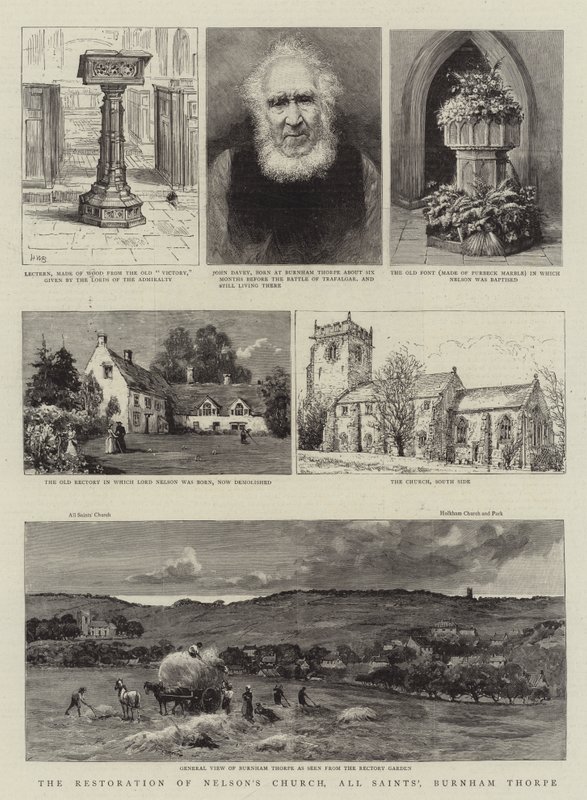 Nelson Kilisesi'nin Restorasyonu, All Saints', Burnham Thorpe by Henry William Brewer