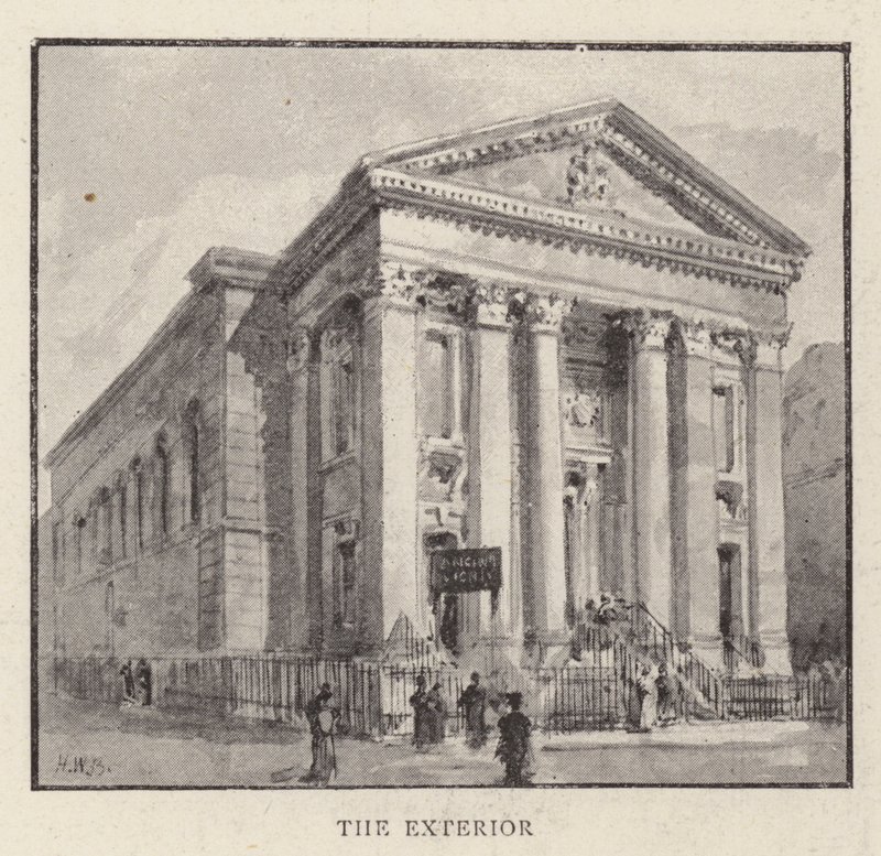 St Mary, Moorfields, City Roma Katolik Kilisesi, aşağı çekilmek üzere by Henry William Brewer