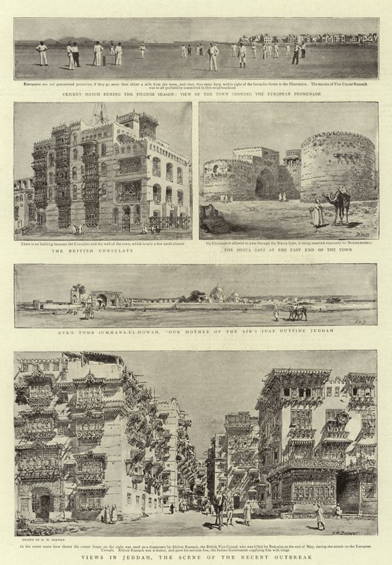 Son Salgının Sahnesi Cidde'den Görünümler by Henry William Brewer